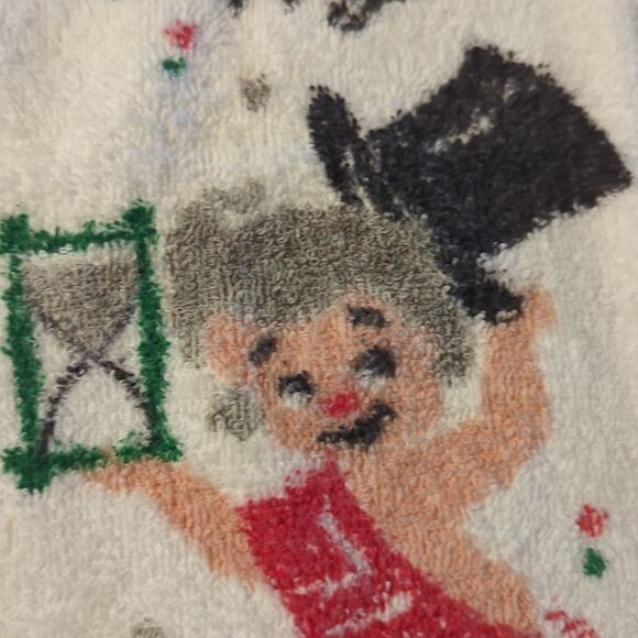 Vintage Holiday New Year's‎ hand towel set 🎉⏳ - Picture 8 of 11